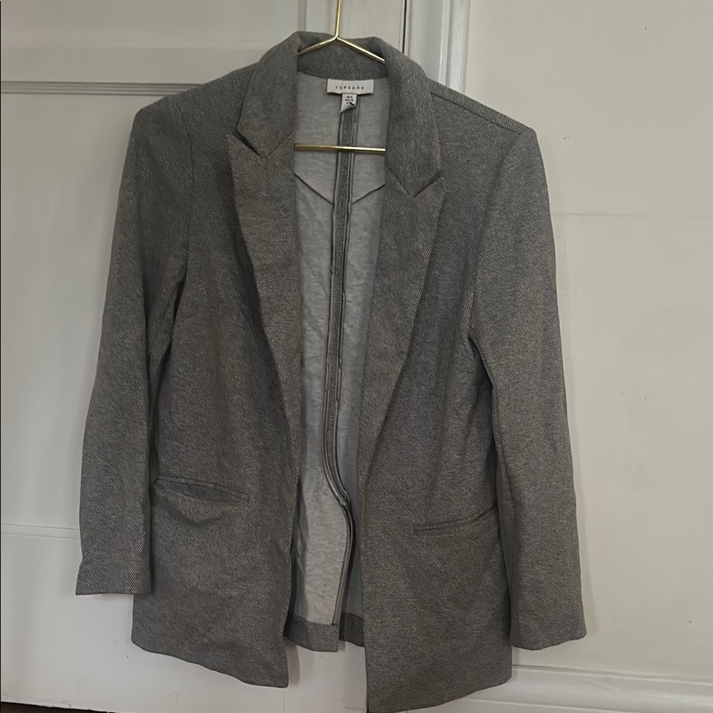 Topshop gray Striped Women's Blazer